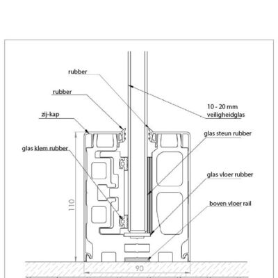 glazen-balustrade-boven-vloer-tekening glazen-balustrade-boven-vloer-tekening